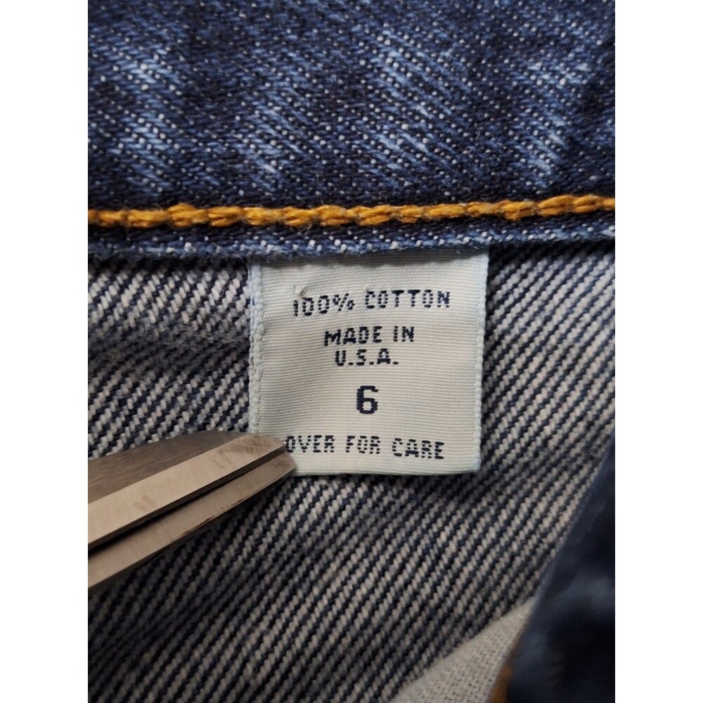 Vintage Abercrombie & Fitch Selvedge Denim Capri Jeans Women Sz 6 Made In USA - Picture 4 of 13